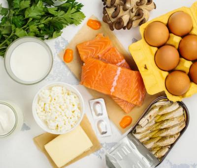 A legismertebb D-vitamin-tartalmú ételek a tejtermékek, a tojás, a méz, a hal, a máj, a gomba és az élesztő